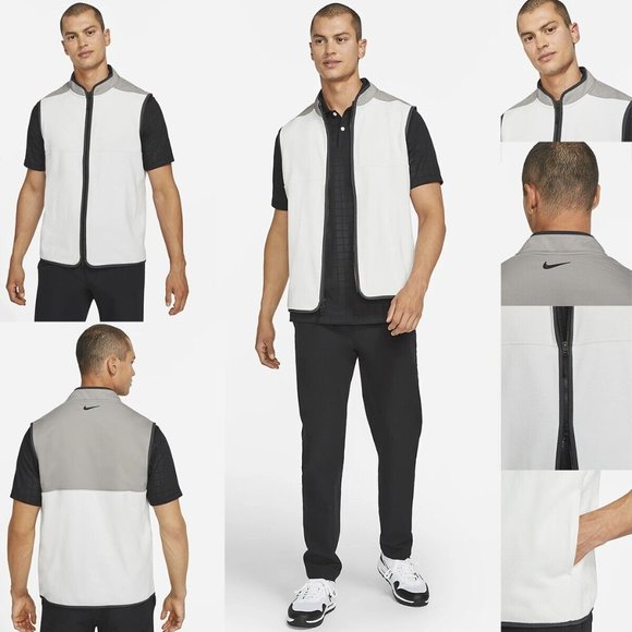 Nwt Men' Small or XXL Nike Golf Fleece Vest Therma-FIT Victory Gilet DA2905-025 - Picture 1 of 6